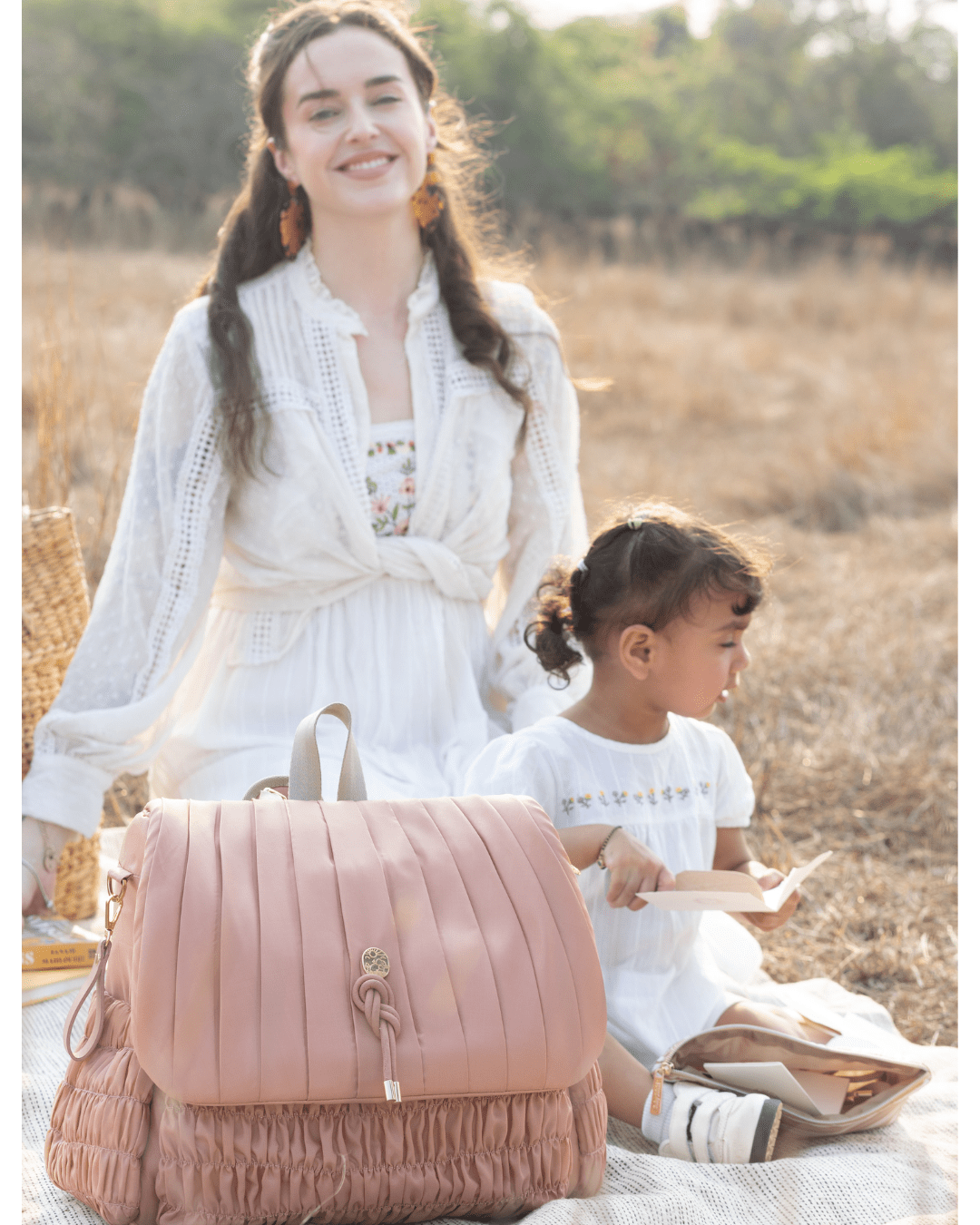 The Dune Diaper Bag - Dusty Rose