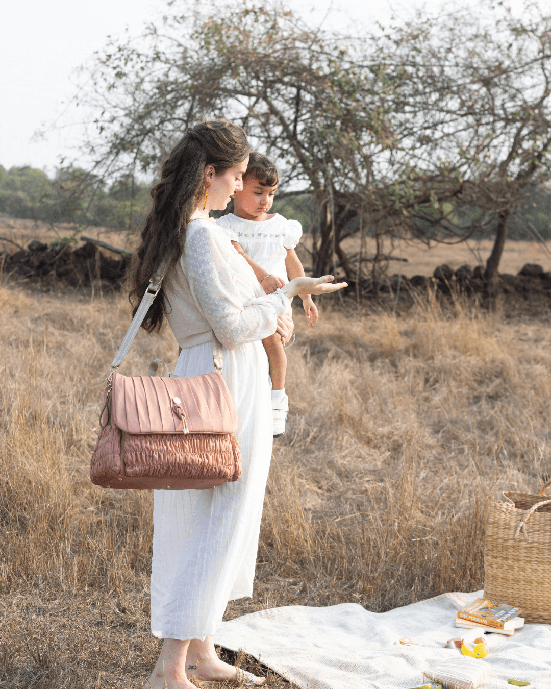 The Dune Diaper Bag - Dusty Rose