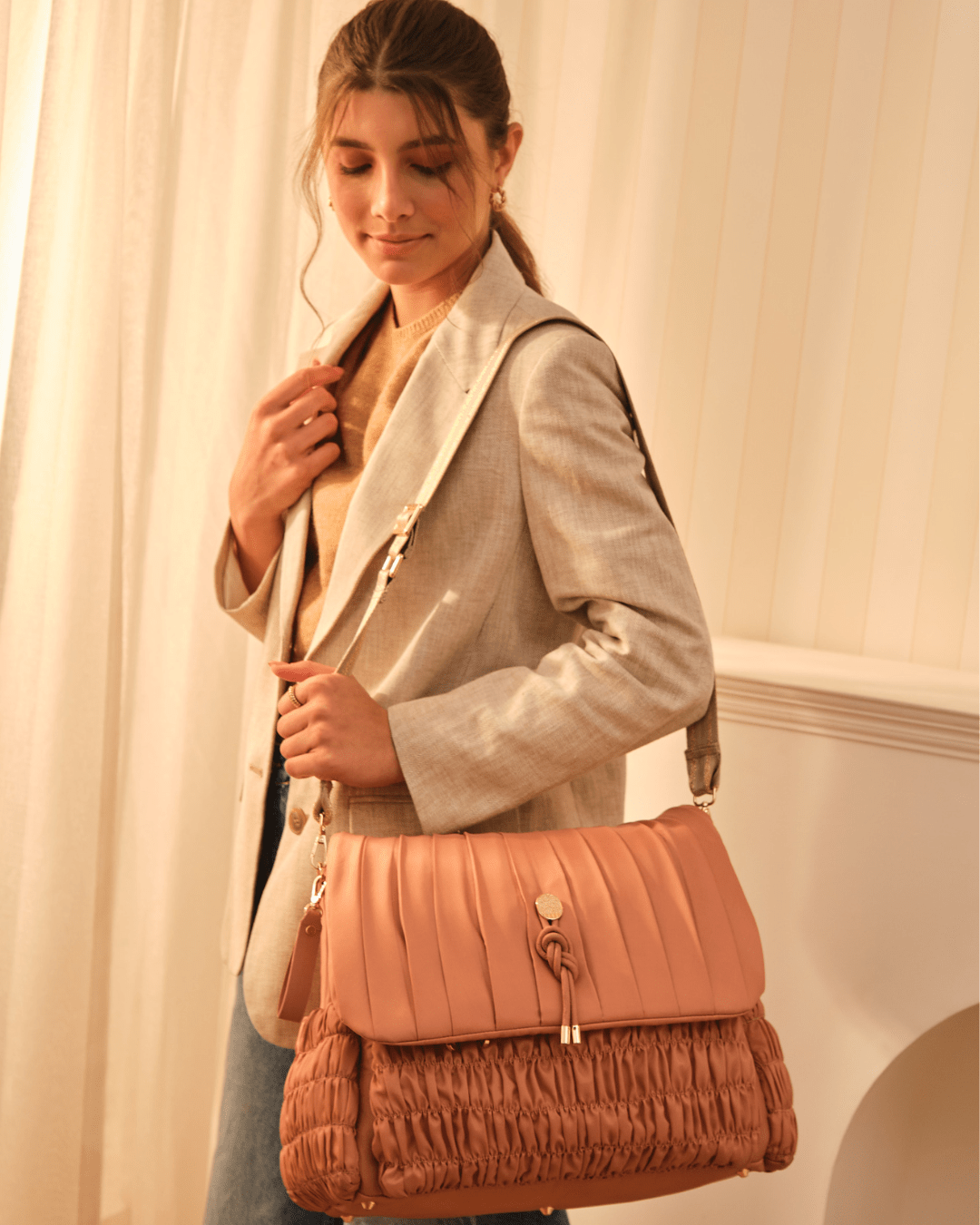 The Dune Diaper Bag - Dusty Rose