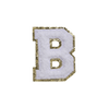 WHITE FUZZY ALPHABETS B