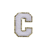 WHITE FUZZY ALPHABETS C