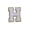 WHITE FUZZY ALPHABETS H