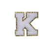 WHITE FUZZY ALPHABETS K