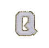 WHITE FUZZY ALPHABETS Q