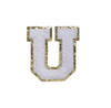 WHITE FUZZY ALPHABETS U