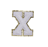 WHITE FUZZY ALPHABETS X