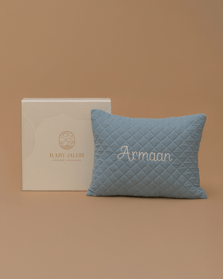 Baby Jalebi Baby Pillow Blue The Signature Personalised Pillow