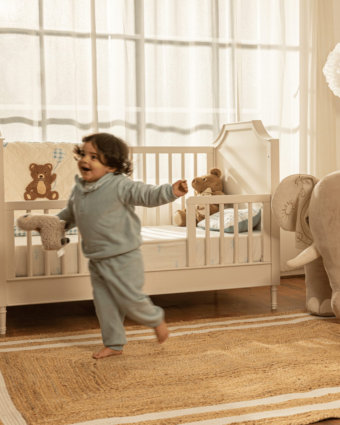 Baby Jalebi Bernie the Bear Cot Bedding Set with Bumper