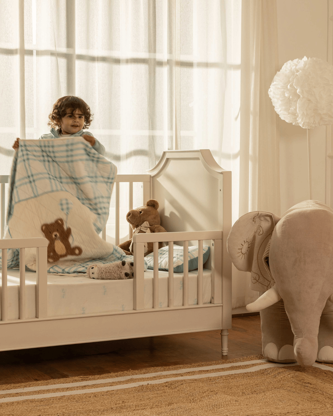 Baby Jalebi Bernie the Bear Cot Bedding Set with Bumper