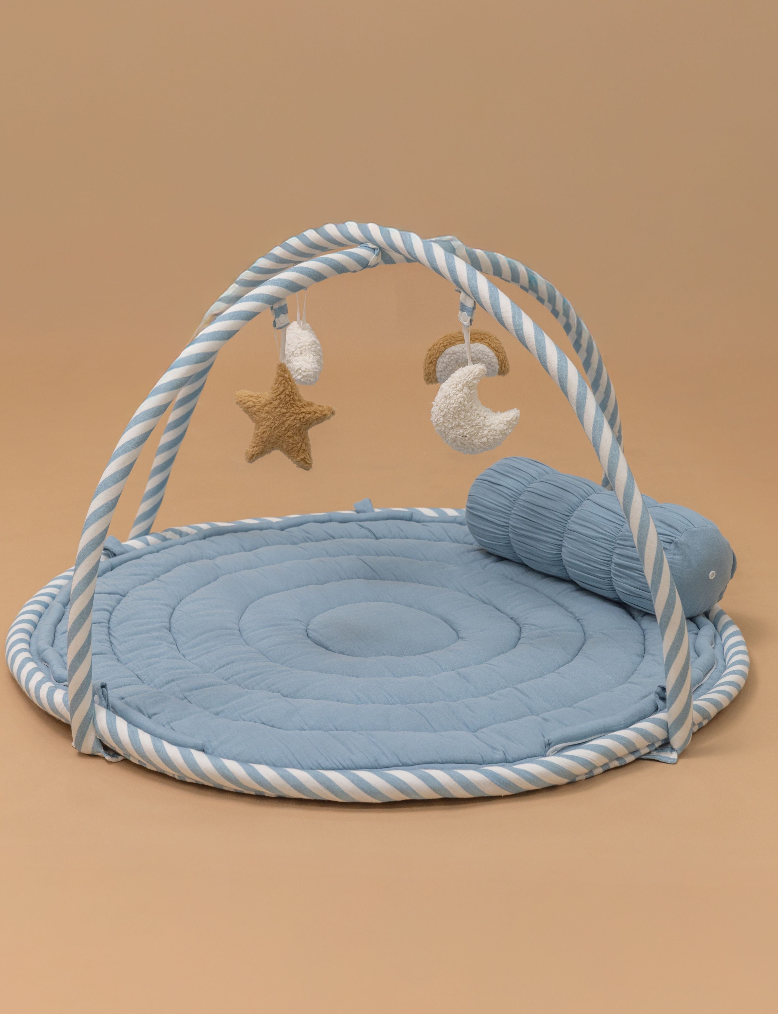 Baby Jalebi Island Play Mat  – BLUE