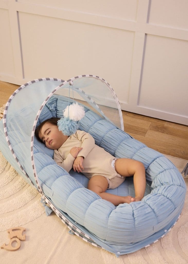 Baby Jalebi Island Play Mat & Cloud Set – Blue