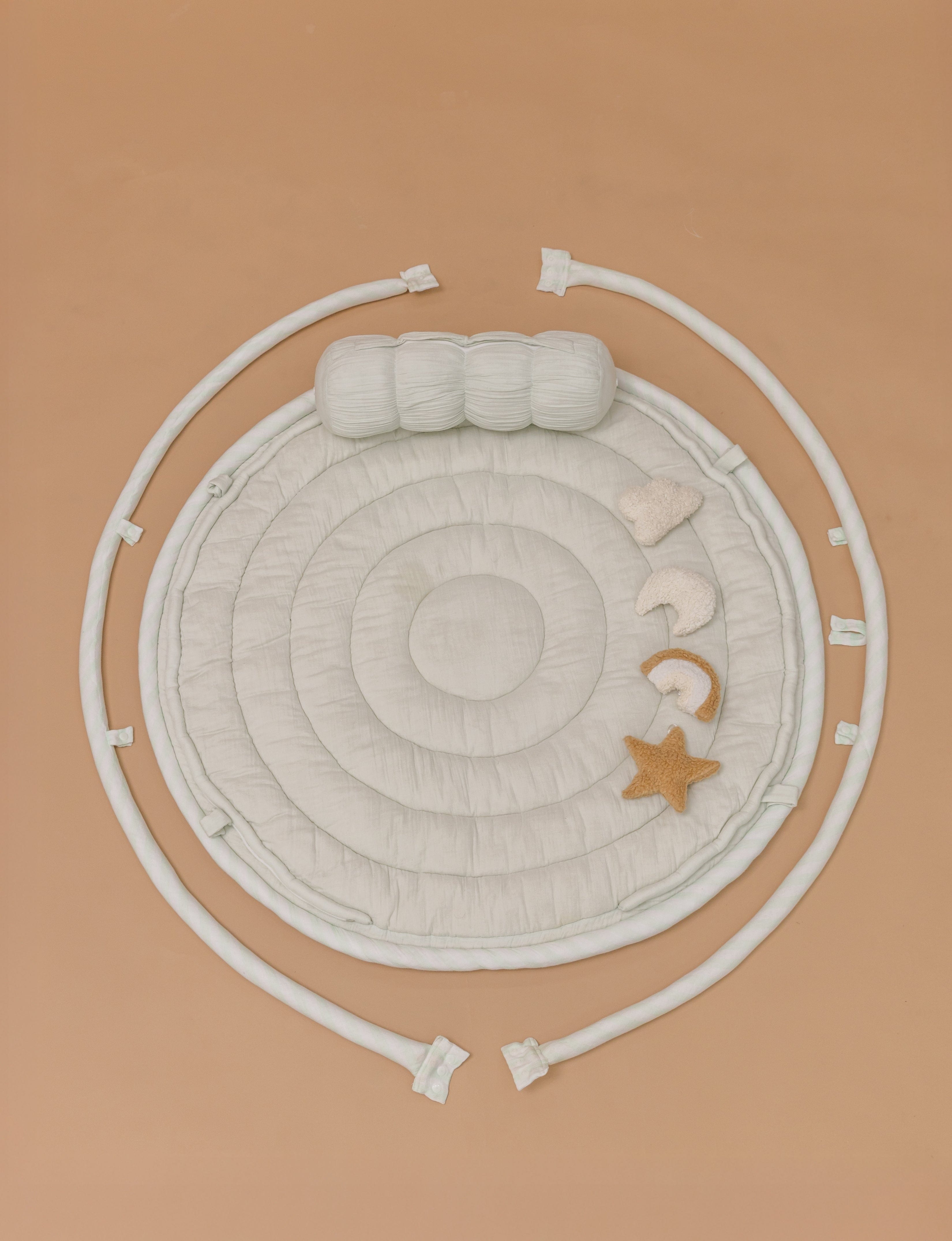 Baby Jalebi Island Play Mat & Cloud Set –Mint