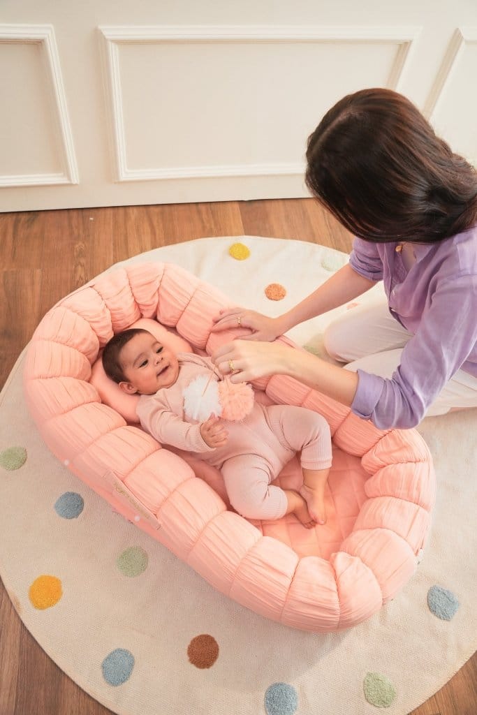 Baby Jalebi Island Play Mat & Cloud Set –Pink