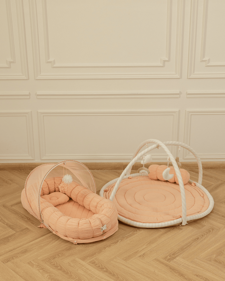 Baby Jalebi Island Play Mat & Cloud Set –Pink