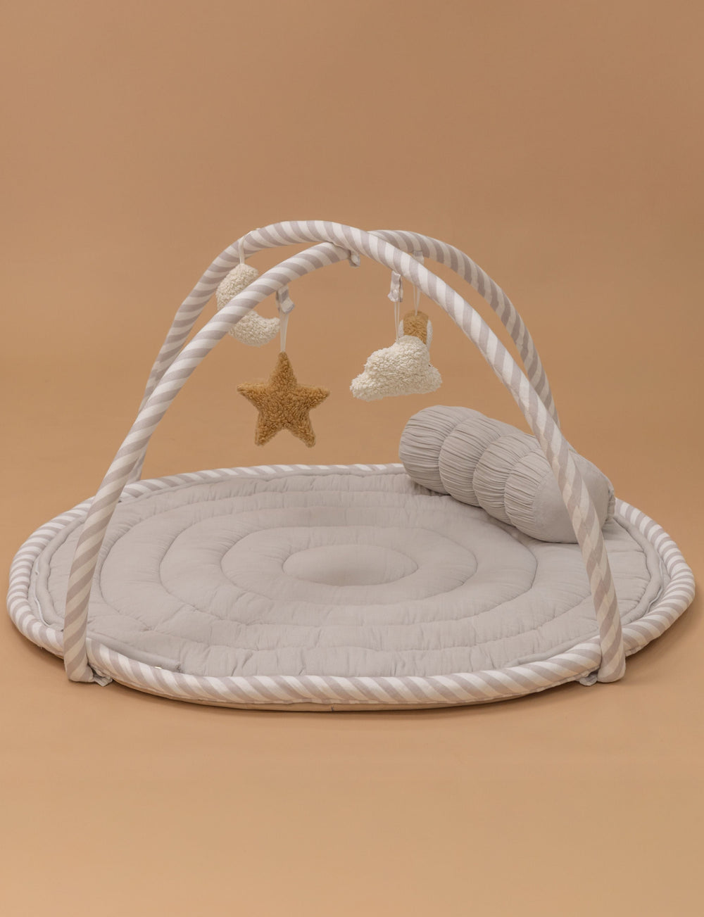 Baby Jalebi Island Play Mat with Bumper Set – GREY - The Complete Dream Team