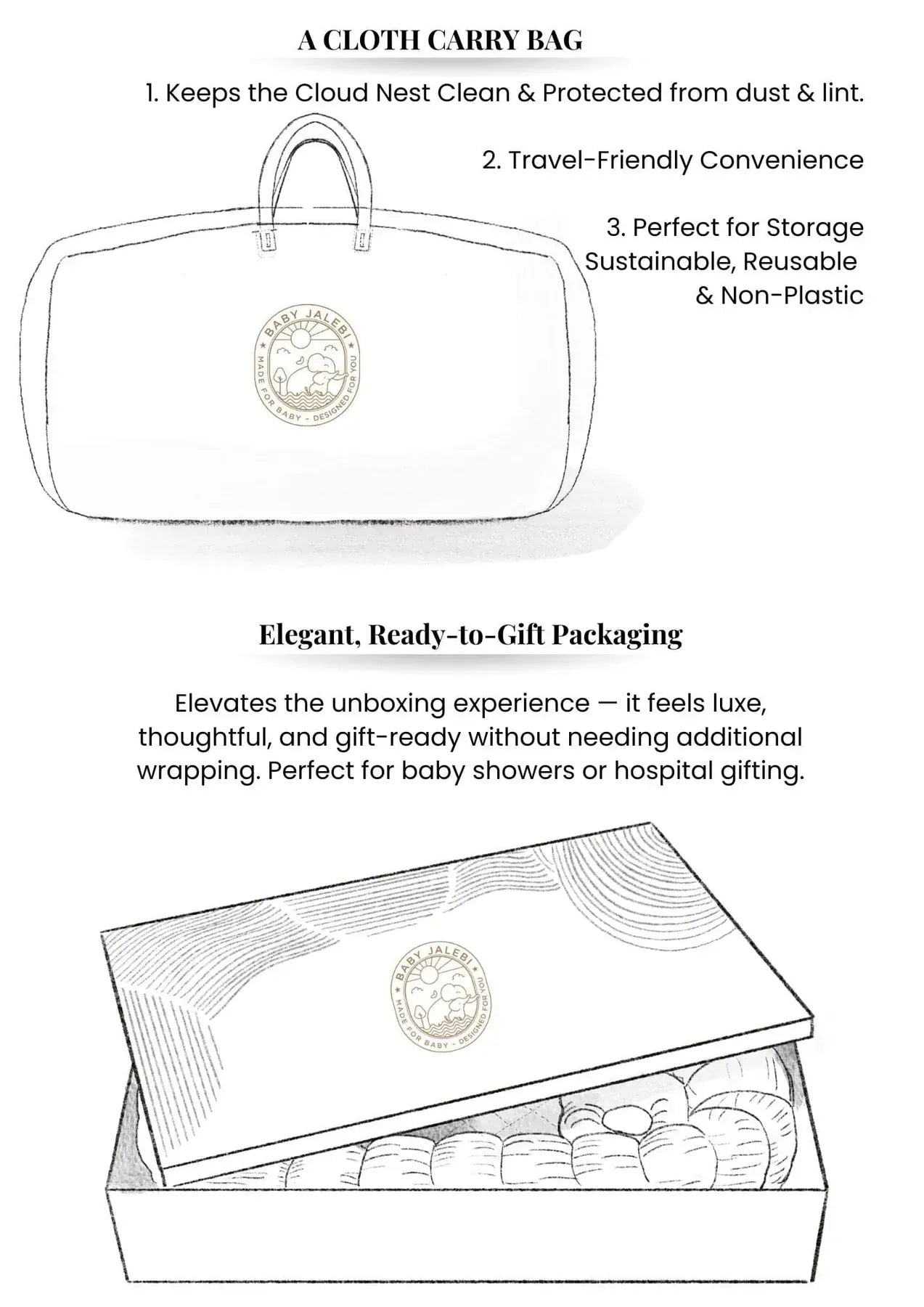 Baby Jalebi The Ultimate Newborn Essentials Bundle  - Ecru